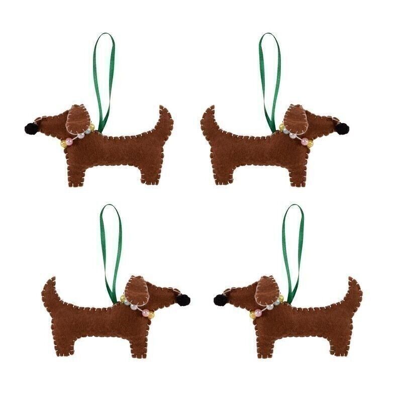 PACK 4 COLGANTES FIELTRO PERRO SALCHICHA HH30512562