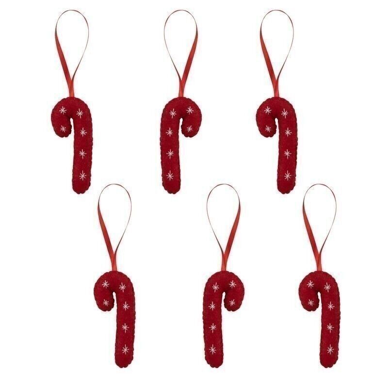 PACK 6 COLGANTES FIELTRO BASTON DE CARAMELO HH30512554