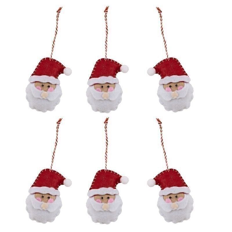 PACK 6 COLGANTES FIELTRO PAPA NOEL HH30512545