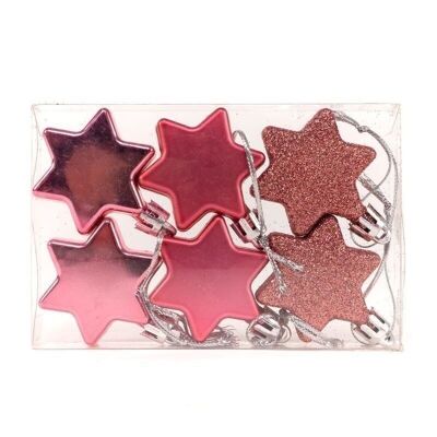 PACK 6 ESTRELLAS COLGANTES ROSA HH30512265