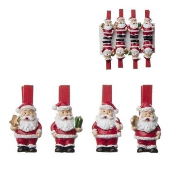 PACK 8 PINZAS PAPA NOEL HH3046597