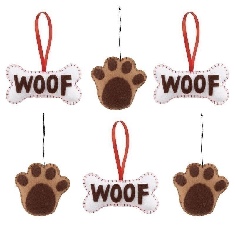 PACK SURTIDO 6 COLGANTES FIELTRO HUESO HH30512563