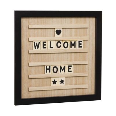 PANEL 60 LETRAS MADERA NEGRO 30X30 CM HH2597176