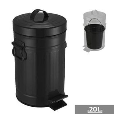 PAPELERA ANTIGUA 20L NEGRA HH2430136