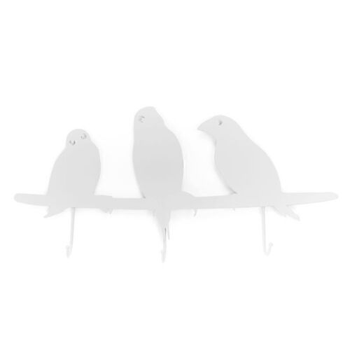 PERCHERO DE PARED 3 COLG. PAJAROS BLANCO HH299524