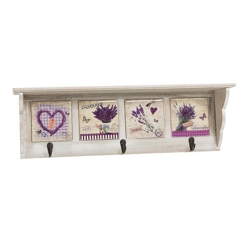 PERCHERO MADERA CERAMICA LAVANDE HH294306