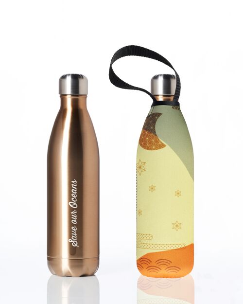Future Bottle + Carry Cover (Gold Moon Print) - 750 ml - Gold