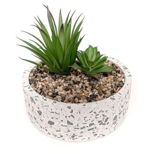 PLANTA ARTIFICIAL MACETA GRANITO HH2540408