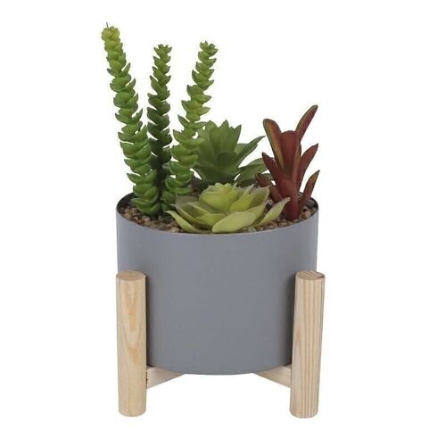 PLANTA ARTIFICIAL MACETA GRIS HH2915152