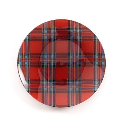 PLATO DE POSTRE CUADRO TARTAN HH30513190