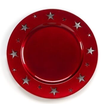 PLATON DECORATIVO TROQUELADO ROJO HH30512215