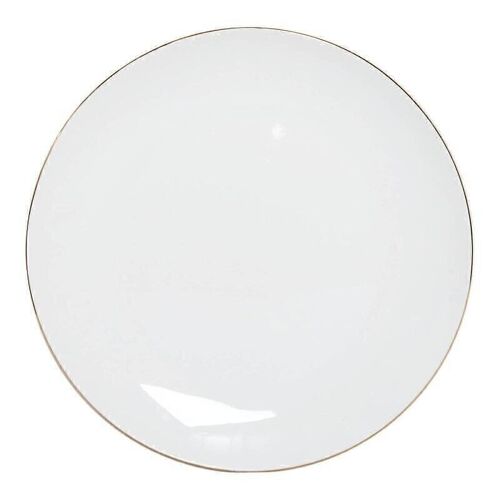 PLATO LLANO PORCELANA GRANDE CON VIVO DORADO HH30512375