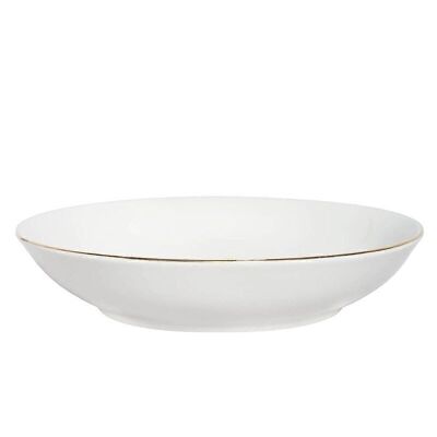PLATO SOPERO PORCELANA CON VIVO DORADO HH30512376