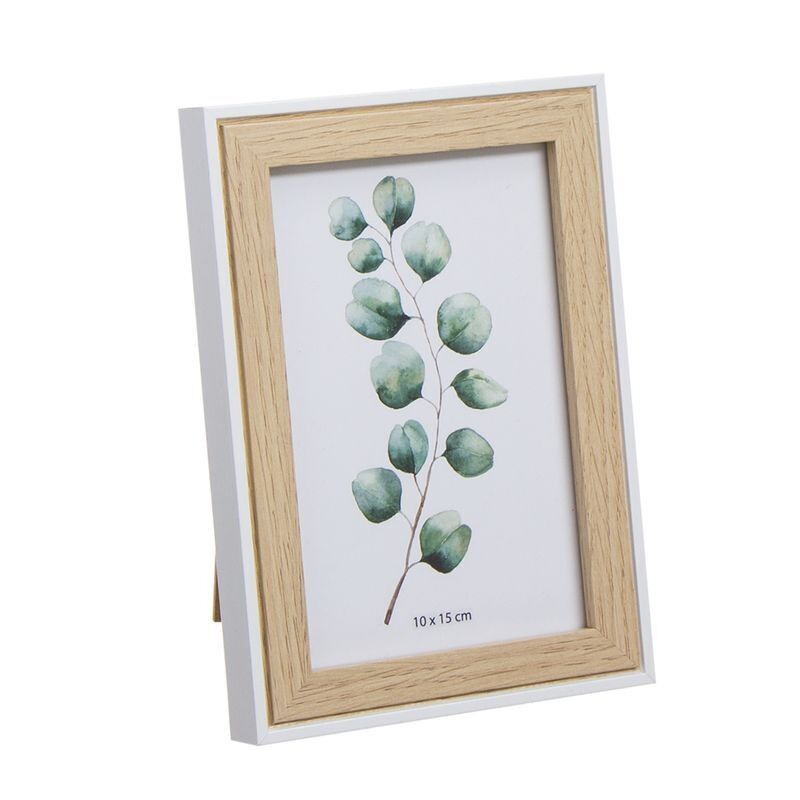 PORTAFOTOS 10X15 BICOLOR MADERA/BLANCO HH2758343