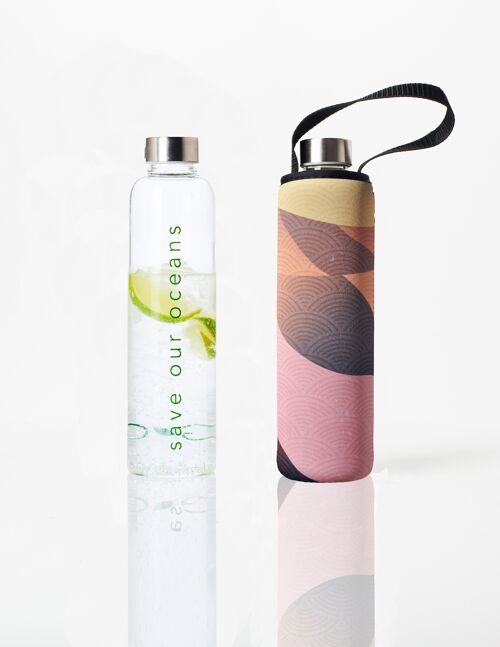 Glass Is Greener Bottle + Carry Cover (Dune Print) - 750 ml