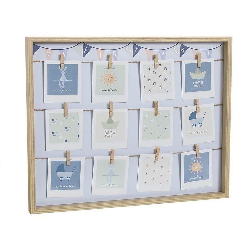 PORTAFOTOS PINZAS BEBE 12 MESES SUNSHINE AZUL HH2597347