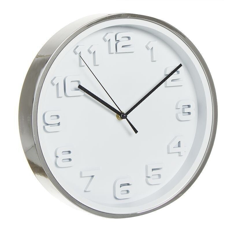 UHR 30CM ZAHLEN MIT RELIEF WEISS HH291058