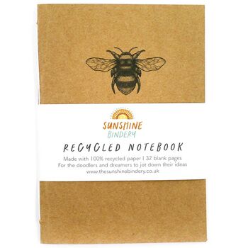 Ensemble de 3 cahiers recyclés abeilles 2