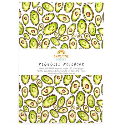 Avocado A5 recyceltes leeres Notizbuch