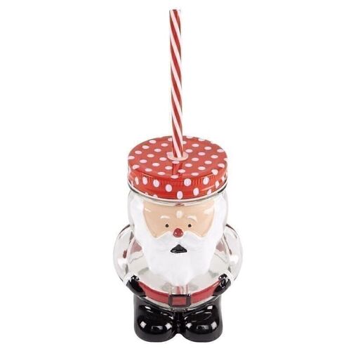 TARRO CON PAJITA PAPA NOEL 450ML HH306104