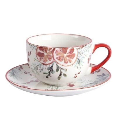 TAZA 200ML CON PLATO PORCELANA ESTAMPADOS HH30512371