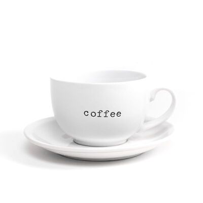 TAZA 450ML CON PLATO BLANCO HH2546161