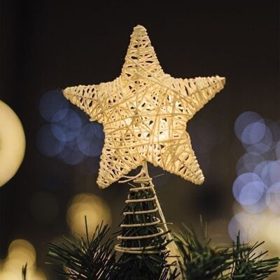 TOPE DE ARBOL ESTRELLA MIT LUZ 2xAA HH3046495