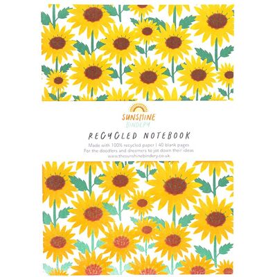 Cuaderno en blanco reciclado Sunflower A5