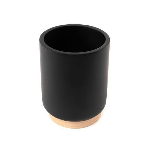 VASO BICOLOR NEGRO/MADERA HH305219