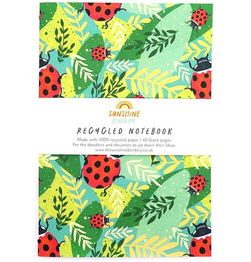 Ladybird A5 Blank Recycled Notebook