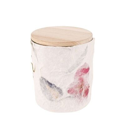 Duftkerze in Vase M mit dekoriertem Papier HH305805