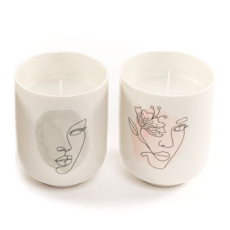 VELA EN VASO CON AROMA LINE ART 2M HH305486