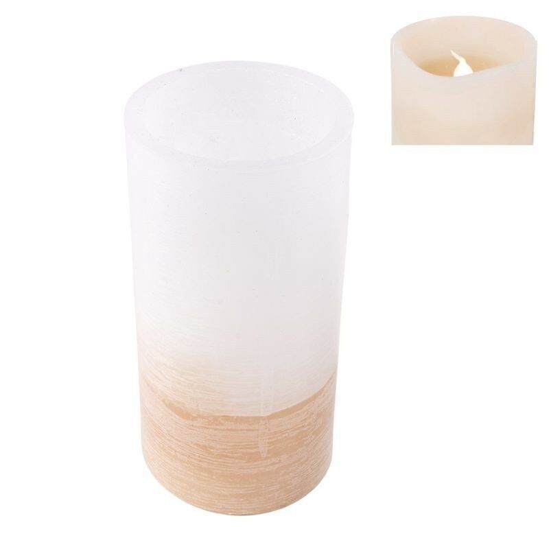 VELA LED L BICOLOR TEMPORIZ.4-8H AMARILLO PASTELL 2XAA HH30512096