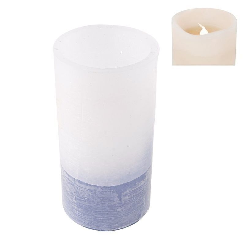 VELA LED L BICOLOR TEMPORIZ. 4-8H AZUL CLARO 2XAA HH30512095