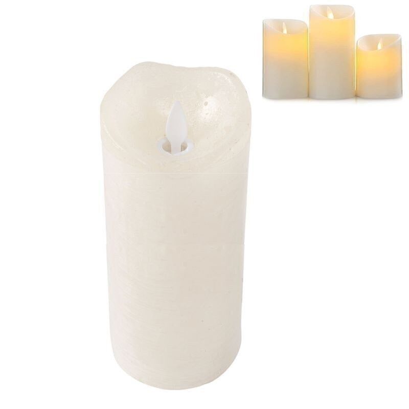 VELA LED L EFECTO LLAMA TEMPORIZ.4-8H CRUDO 2XAA HH30511543