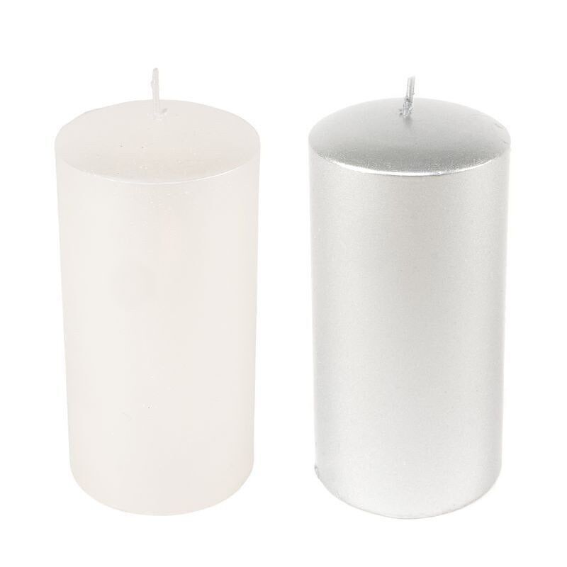 VELA METALIZADA M BLANCO/PLATA 2C HH30512455