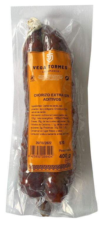 Chorizo Extra 100% NATUREL Sans Additifs ARTISAN, 400 Grammes 4