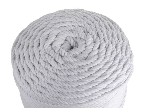 Macrame Cord Rope Twine 3 ply Twist 5mm x 230m (2kg) 3 strands cotton cord string Natural, White, Black