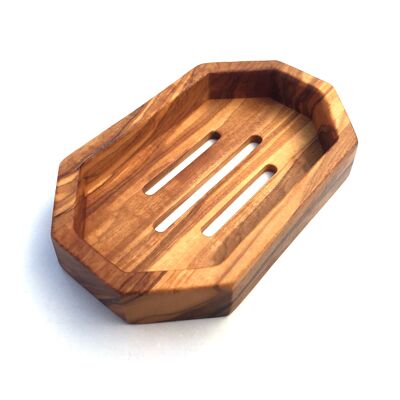Porte-savon hexagone porte-savon fait main en bois d'olivier