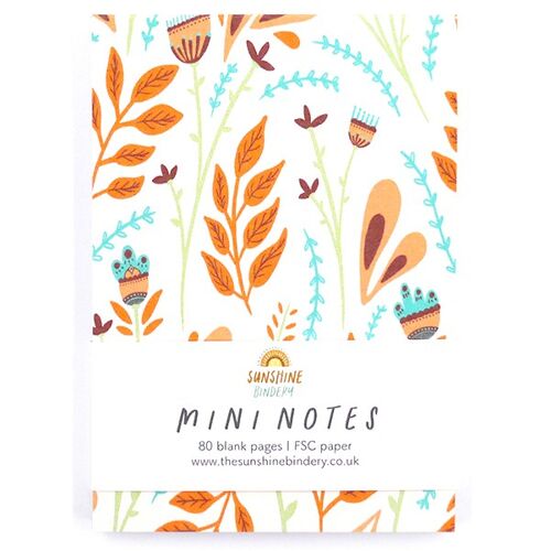 Folk Florals Mini Notes A7 Notepad