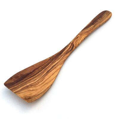Spatola obliqua fatta a mano in legno d'ulivo