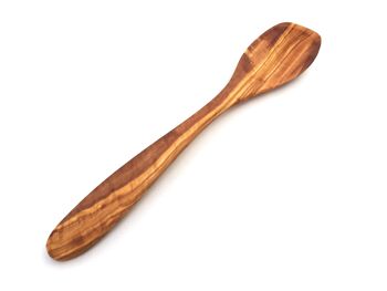 Cuillère/spatule de cuisine manche large courbé en bois d'olivier 3