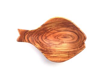 Bol en forme de poisson fait à la main en bois d'olivier 4