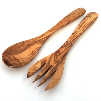 Juego de 2 ensaladeras Prince 30 cm está fabricado en madera de olivo