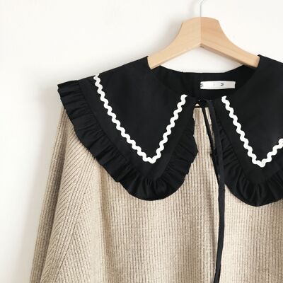 Detachable Collar, Ric Rac Collar, Frill collar