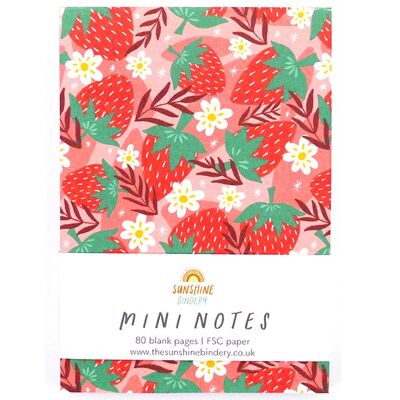 Strawberry Mini Notes A7 Notizblock