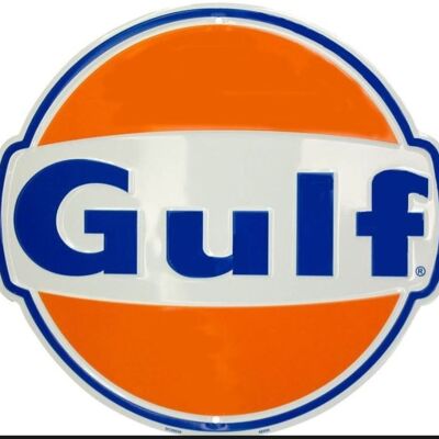 US Schild GULF Oil - die Cut Design