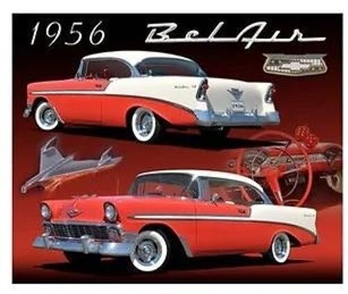 Blechschild Chevrolet Bel Air 1956