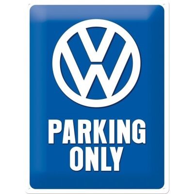 Cartello in metallo solo parcheggio VW