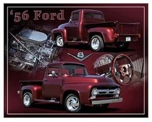Blechschild FORD Pickup Truck F100 V8 1956